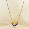 Baroque Pearl Crystal Stone Minimalist Exquisite Titanium Steel Necklace With Electroplating