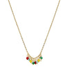 Baroque Pearl Crystal Stone Minimalist Exquisite Titanium Steel Necklace With Electroplating