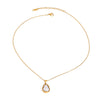 Baroque Pearl Necklace In Stainless Steel And Titanium Steel With Geometric Design And Electroplating Treatment