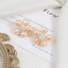 Baroque Petal Pearl Earrings S925 Silver Needle Handwoven Alien Shape Natural Freshwater Pearls For Women