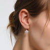 Baroque Plum Blossom Natural Freshwater Pearl Earrings S925 Silver Needle