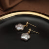Baroque Plum Blossom Natural Freshwater Pearl Earrings S925 Silver Needle