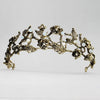 Baroque Retro Crown Alloy Flower Headband Electroplated Bridal Hair Accessory For Women