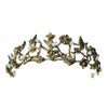 Baroque Retro Crown Alloy Flower Headband Electroplated Bridal Hair Accessory For Women