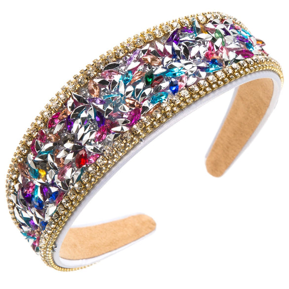 Baroque Rhinestone Crystal Headband Women's Geometric Hair Accessories