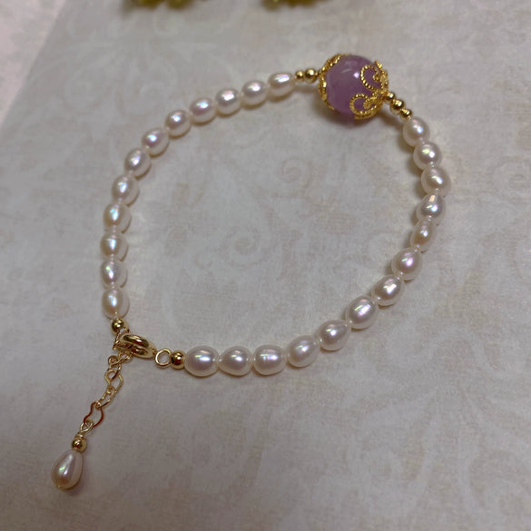 Baroque Special Shape Freshwater Pearl Copper Bracelet Minimalist Style For Women