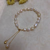 Baroque Special Shape Freshwater Pearl Copper Bracelet Minimalist Style For Women