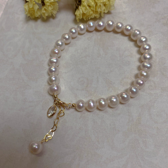 Baroque Special Shape Freshwater Pearl Copper Bracelet Minimalist Style For Women