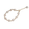 Baroque Special Shape Freshwater Pearl Copper Bracelet Minimalist Style For Women