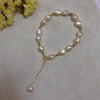Baroque Special Shape Freshwater Pearl Copper Bracelet Minimalist Style For Women
