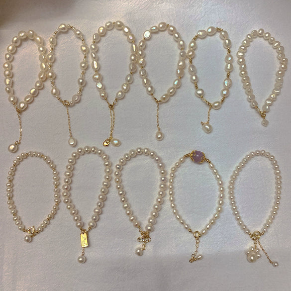 Baroque Special Shape Freshwater Pearl Copper Bracelet Minimalist Style For Women