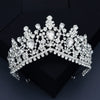 Baroque Style Alloy Rhinestone Bridal Crown Headpiece For Women Luxury Wedding Hair Accessory