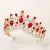 Baroque Style Alloy Rhinestone Bridal Crown Headpiece For Women Luxury Wedding Hair Accessory