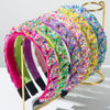 Baroque Style Alloy Woven Diamond Inlaid Hair Hoop Headband Women's Hair Accessories