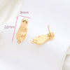 Baroque Style Copper Clad Gold Color Diy Handmade Hanging Earrings With Baking Paint