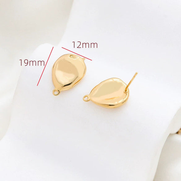 Baroque Style Copper Clad Gold Color Diy Handmade Hanging Earrings With Baking Paint