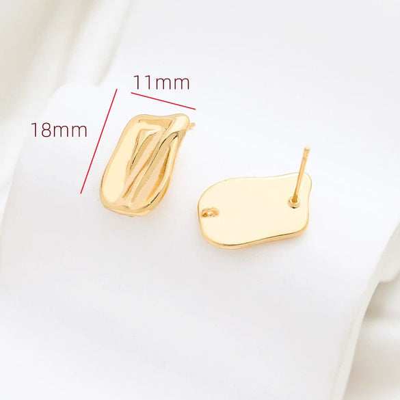 Baroque Style Copper Clad Gold Color Diy Handmade Hanging Earrings With Baking Paint