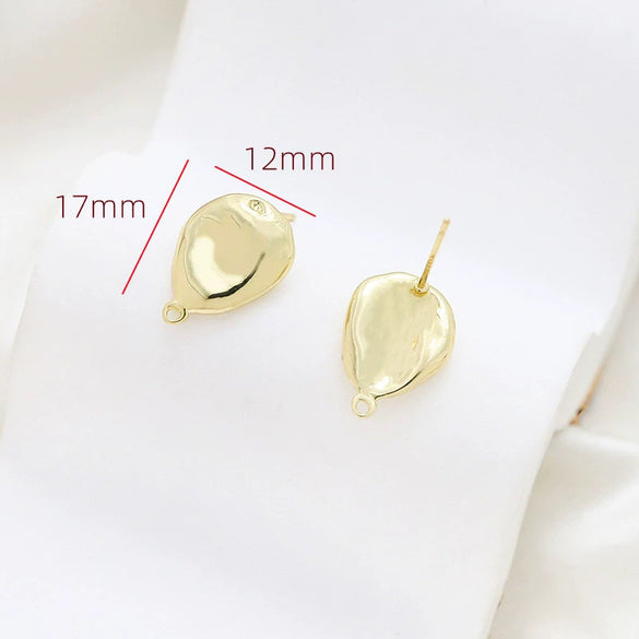 Baroque Style Copper Clad Gold Color Diy Handmade Hanging Earrings With Baking Paint