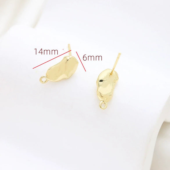 Baroque Style Copper Clad Gold Color Diy Handmade Hanging Earrings With Baking Paint