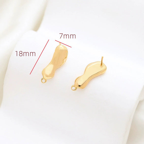 Baroque Style Copper Clad Gold Color Diy Handmade Hanging Earrings With Baking Paint