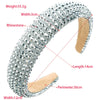 Baroque Style Diamond Inlaid Sponge Headband For Women