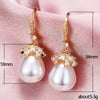 Baroque Style Earrings Copper Artificial Pearl Geometric