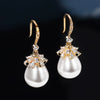 Baroque Style Earrings Copper Artificial Pearl Geometric