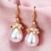 Baroque Style Earrings Copper Artificial Pearl Geometric