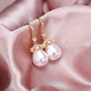 Baroque Style Earrings Copper Artificial Pearl Geometric