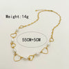 Baroque Style Freshwater Pearl Heartshaped Stainless Steel Chain Necklace With Electroplating Design For Women