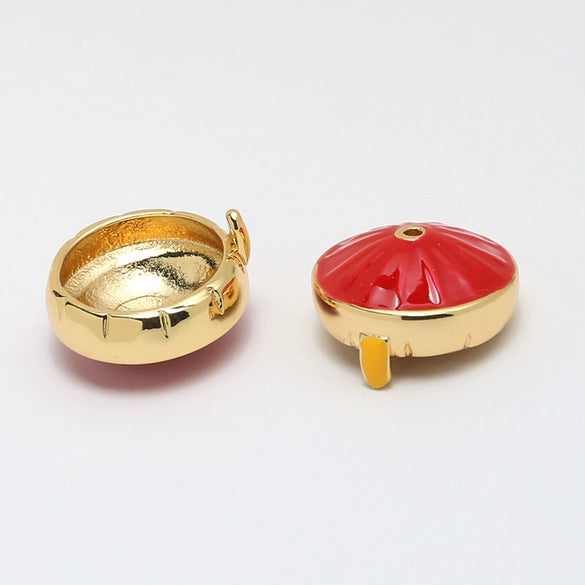 Baroque Style Handmade Jewelry Accessories With Copper Plated Real Gold Floating Zombie Hat Flower Electroplating Treatment