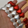 Baroque Style Love Heart Plastic Resin Imitation Shell Pearl Handmade Electroplated Ear Jewelry Accessories Material