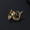 Baroque Style Rabbit Heart Shape Bow Knot Alloy Enamel Inlay Zircon Women'S Brooches