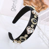 Baroque Style Rhinestone Glass Drill Heart Headband For Women