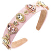 Baroque Style Rhinestone Glass Drill Heart Headband For Women