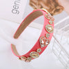 Baroque Style Rhinestone Glass Drill Heart Headband For Women