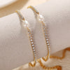 Baroque Style 316L Stainless Steel Necklace And Jewelry With Electroplating Treatment Pearl Rhinestone Design