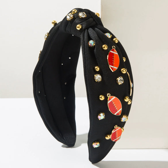 Baseball Accessories Headband Cloth Rhinestone Simple Style Women's
