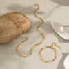 Basic Chain Geometric Hiphop Street Layered Summer Jewelry For Women Stainless Steel Electroplated
