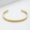 Basic Classic Style Customization Laser Engraving Solid Color 201 Stainless Steel Cuff Bracelets In Bulk
