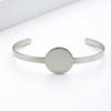 Basic Classic Style Customization Laser Engraving Solid Color 201 Stainless Steel Cuff Bracelets In Bulk
