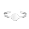 Basic Classic Style Customization Laser Engraving Solid Color 201 Stainless Steel Cuff Bracelets In Bulk