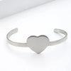 Basic Classic Style Customization Laser Engraving Solid Color 201 Stainless Steel Cuff Bracelets In Bulk