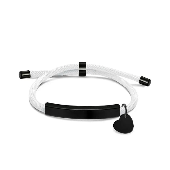 Basic Classic Style Geometric Customization Laser Engraving 201 Stainless Steel Rope Cord String String Bracelets Wholesale