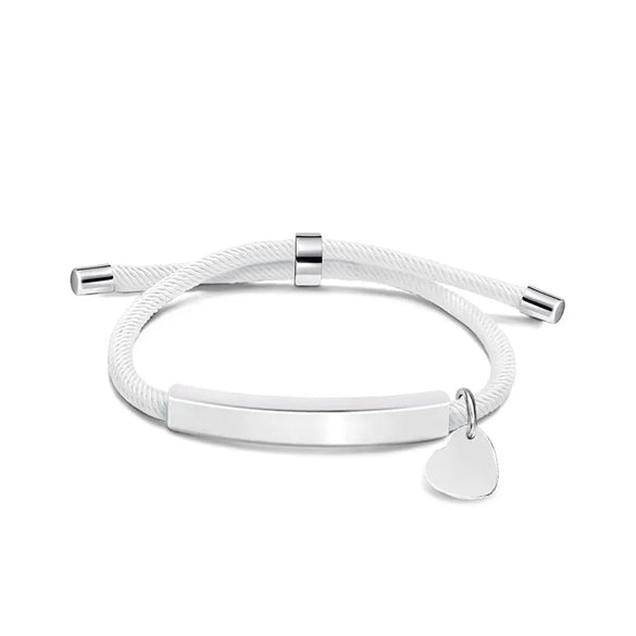 Basic Classic Style Geometric Customization Laser Engraving 201 Stainless Steel Rope Cord String String Bracelets Wholesale