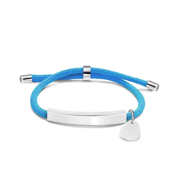 Basic Classic Style Geometric Customization Laser Engraving 201 Stainless Steel Rope Cord String String Bracelets Wholesale