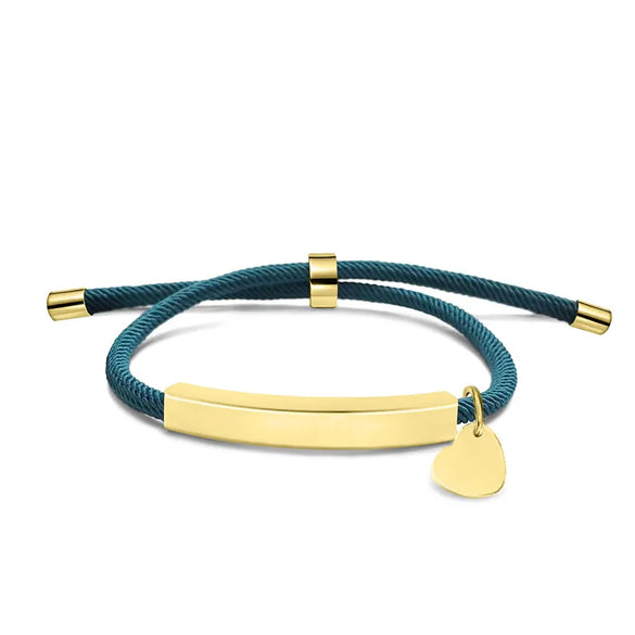 Basic Classic Style Geometric Customization Laser Engraving 201 Stainless Steel Rope Cord String String Bracelets Wholesale