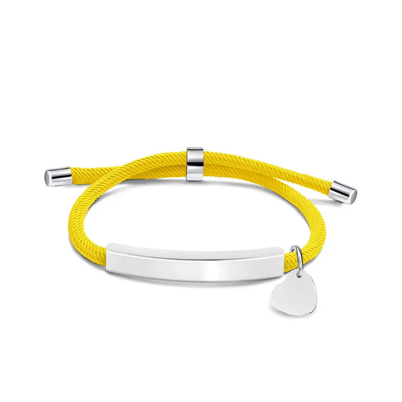 Basic Classic Style Geometric Customization Laser Engraving 201 Stainless Steel Rope Cord String String Bracelets Wholesale