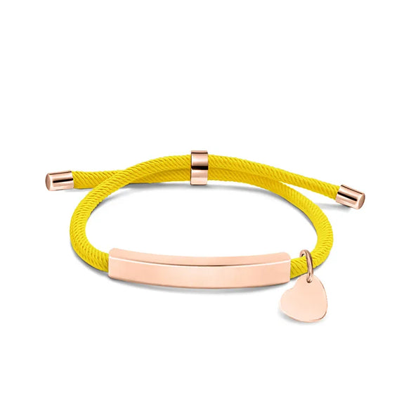 Basic Classic Style Geometric Customization Laser Engraving 201 Stainless Steel Rope Cord String String Bracelets Wholesale