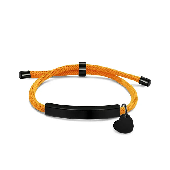 Basic Classic Style Geometric Customization Laser Engraving 201 Stainless Steel Rope Cord String String Bracelets Wholesale